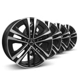 17 inch wheels B-Class W247 5-spoke Aero black gloss turned Genuine Mercedes-Benz