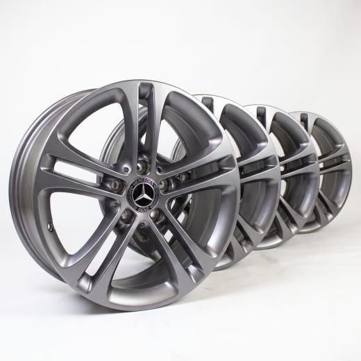 Set di cerchi originali Mercedes-Benz 17 pollici CLA C118/X118 grigio himalaya opaco | A17740104007X68-118