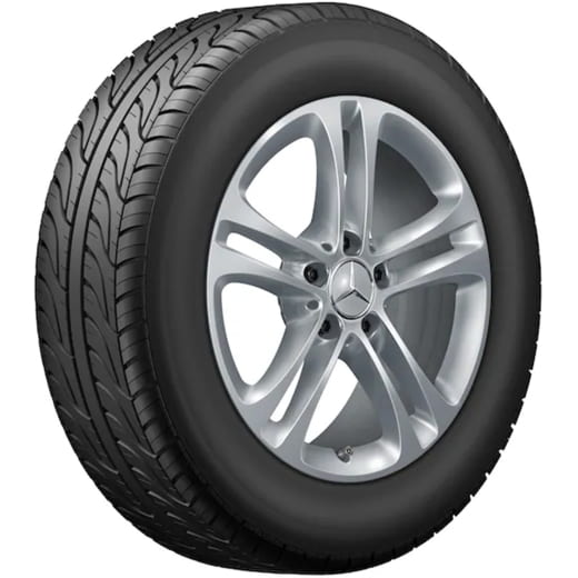 Jantes 17 pouces CLA Coupé C118 à 5 doubles branches vanadium argent | A1774010400 7X45-C118