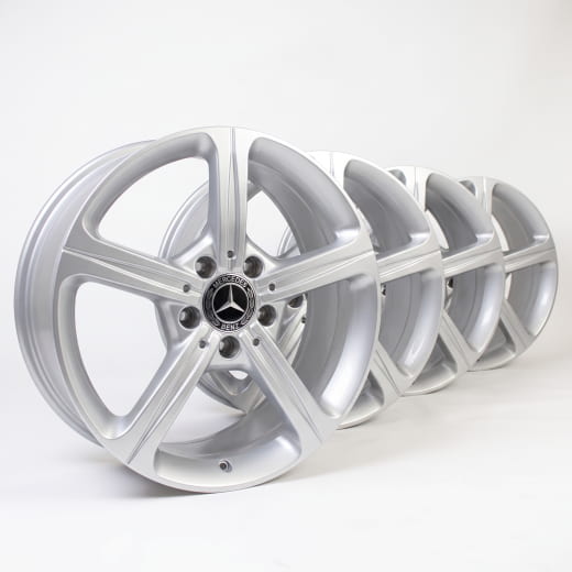 Jantes 17 pouces CLA Coupé C118 à 5 branches argent vanadium | A1774011200 7X45-C118