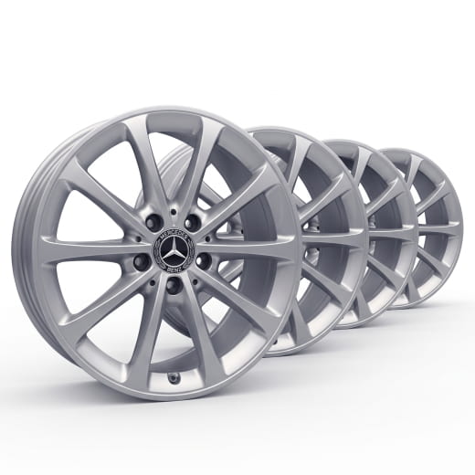 Juego de llantas originales Mercedes-Benz 17 pulgadas CLA C118/X118 plata vanadio | A17740103007X45-118