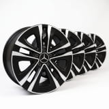 17 Zoll Felgen Satz A-Klasse W177 5-Speichen Aero schwarz glanzgedreht Original Mercedes-Benz