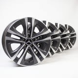17 Zoll Felgen Satz CLA Shooting Brake X118 5-Speichen schwarz glanzgedreht Original Mercedes-Benz