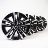 17 Zoll Felgen Satz GLB X247 5-Speichen Aero schwarz glanzgedreht Original Mercedes-Benz