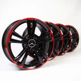 18 inch rim set A-Class W177 5-twin-spoke-wheel red genuine Mercedes-Benz