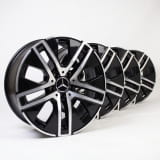 18 inch velgenset GLB X247 5-dubbel-spaken Aero zwart glansgedraaid Mercedes-Benz