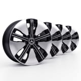 18 inch velgenset EQB X243 5-dubbele-spaakwiel glanzend gedraaid zwart Origineel Mercedes-Benz