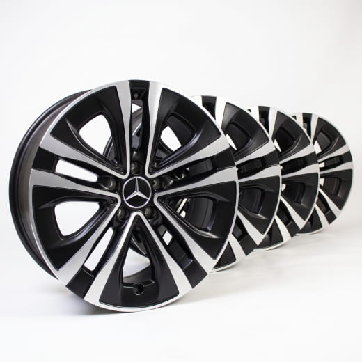 Cerchi da 18 pollici Classe A W177 a 5 doppie razze neri | A1774013100 7X23-W177