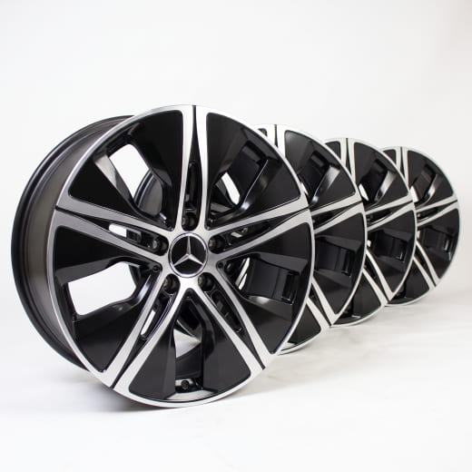 Set cerchi 18 pollici B-Class W247 5 fori Aero nero lucido | A1774010500 7X23-W247