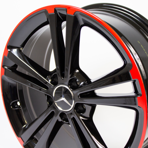 Set di cerchi da 18 pollici a 5 doppie razze rosso B-Klasse W247 Original Mercedes-benz | A17740113009Y23-247