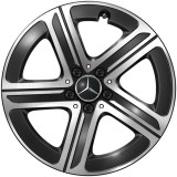 Set cerchi da 18 pollici GLC Coupé C254 nero a 5 razze Original Mercedes-Benz