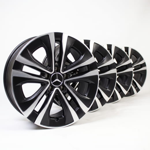 Jantes 18 pouces CLA Coupé C118 à 5 doubles branches noires | A1774013100 7X23-C118