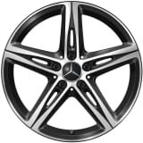 Jantes 18 pouces Classe B W247 à 5 branches noir d'origine Mercedes-Benz