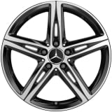 Jantes 18 pouces Classe B W247 à 5 branches noir, original Mercedes-Benz