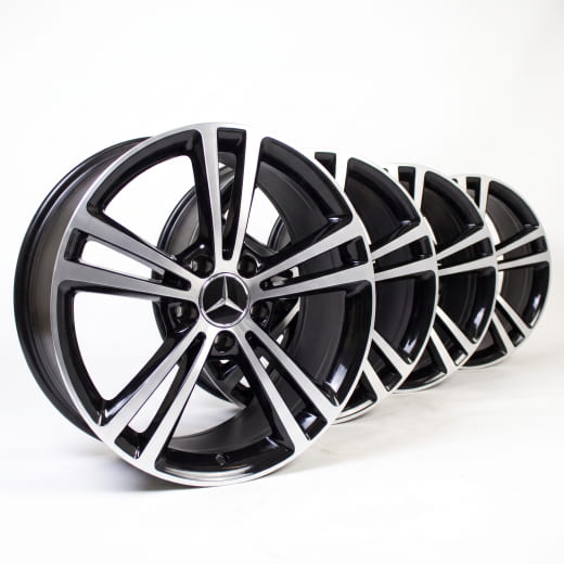 Jantes 18 pouces A-Klasse W177 à 5 doubles branches noires original Mercedes-Benz | A17740113007X72-177