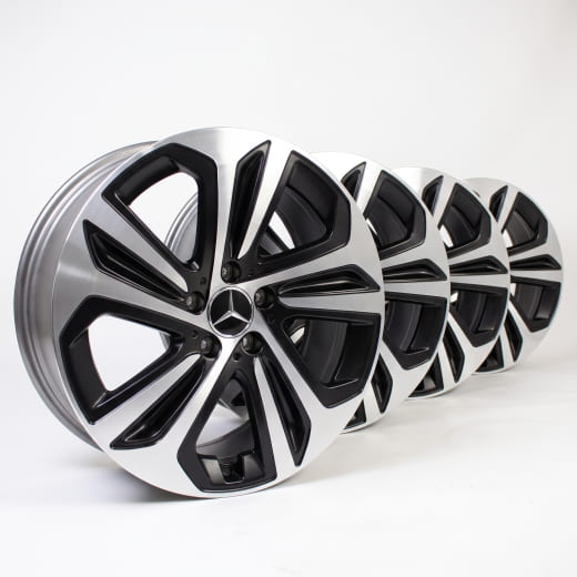 Llantas de 18 pulgadas CLA Coupé C118 de 5 radios negras | A1774014100 7X23-C118
