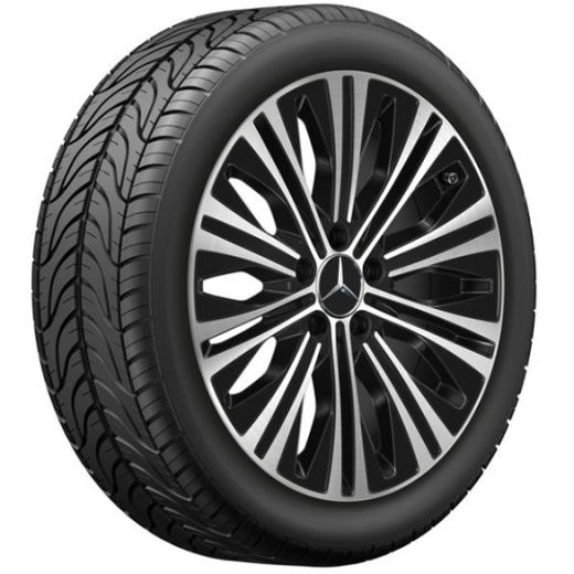Llantas CLA de 18 pulgadas negro brillante torneado Original Mercedes-Benz | A17740133007X23-118