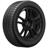 Ruedas de invierno 18 pulgadas Clase E W214 S214 negras de 5 dobles radios Original Mercedes-Benz, e