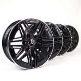 19-inch AMG wheel set V-Class W447 5-twin spokes glossy black Genuine Mercedes-AMG