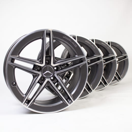 19 inch AMG wheel set CLA 45 118 5 double spokes tantal grey | A17740123007Y51-118