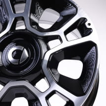 19 inch rims Genuine smart #5 HY11 cross-spokes high-sheen | QAP8893446619-B