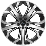 19 inch velgenset 5-dubbele spaken GLC SUV X254 zwart glansgedraaid origineel Mercedes-Benz