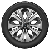 19 inch velgenset EQC N293 5-dubbele spaak velg zwart origineel Mercedes-Benz