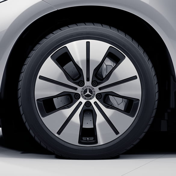 19 inch velgenset EQC N293 5-spaaks wiel zwart Origineel Mercedes-Benz