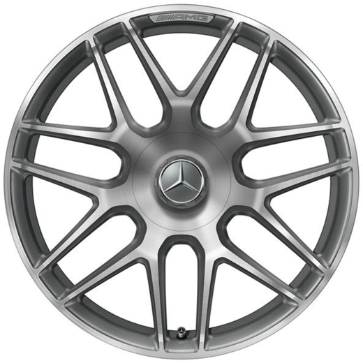 Set di cerchi forgiati AMG da 19 pollici CLA 45 W118 a razze incrociate grigio | A17740125007X21-118