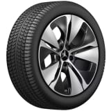 Ruote invernali da 19 pollici Classe E W214 S214 nere a 5 razze Original Mercedes-Benz Continental