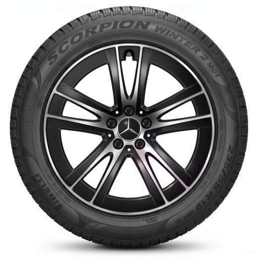 Cerchi invernali da 19 pollici GLC Coupé C254 neri a 5 doppie razze Original Mercedes-Benz | Q440301712940/50/60/70