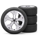 Cerchi invernali da 19 pollici Kia EV5 OV1 Bridgestone a 5 razze Iksan argento