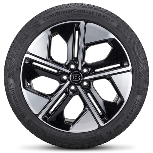 Set cerchi BRABUS 19 pollici Smart ONE #1 HX-11 nero tornito lucido Original Smart | Q44006111009A-K