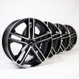 Set di cerchi da 19 pollici CLA C118/X118 ruota a 5 doppie razze nero Original Mercedes-Benz