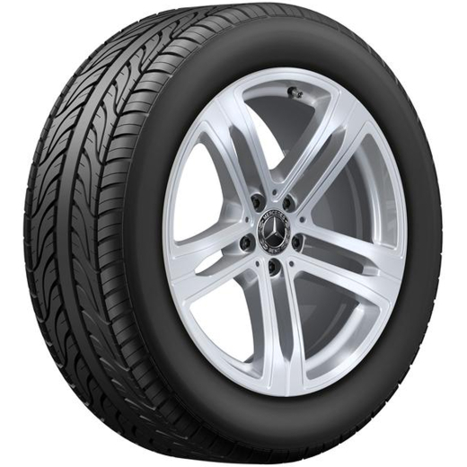 Set di cerchi da 19 pollici EQE SUV X294 a 5 razze vanadium argento | A2944012000 7X45-X294