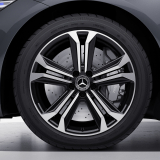 Jeu de jantes 19 pouces Classe S W223/V223 à 5 doubles branches noir brillant Mercedes-Benz