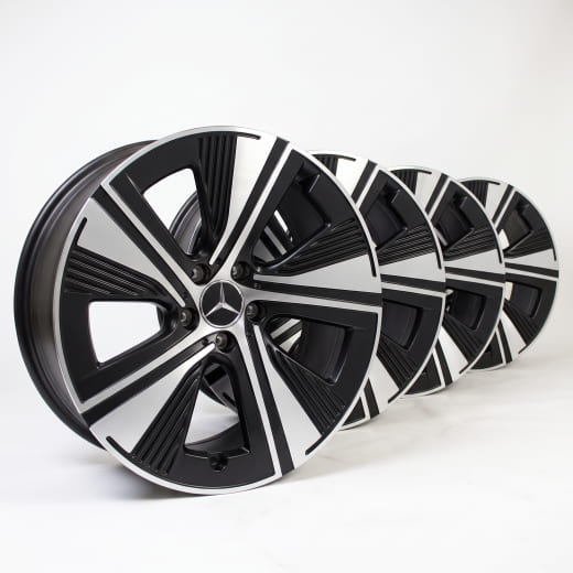 Kit de jantes 19 pouces CLA Coupé C174 à 5 trous Aero noir original Mercedes-Benz | A1744013200/3300 7X23