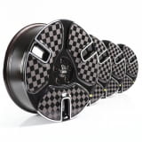 Lot de jantes 19 pouces Smart ONE #1 HX-11 noir avec élément aéro à motif damier Original Smart
