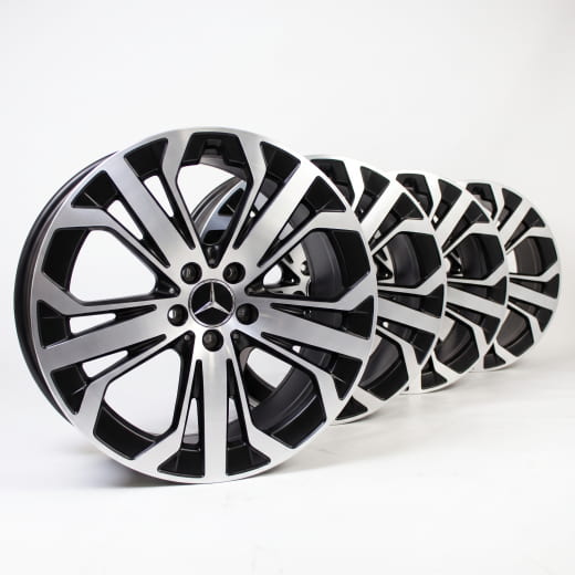 Juego de llantas de 19 pulgadas GLC SUV X254 negro torneado brillante | A2544015600-7X23