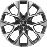 Juego de llantas de 19 pulgadas GLC SUV X254 negro diseño de radios en Y Aero original Mercedes-Benz