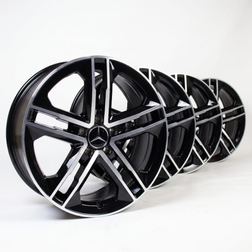 Juego de llantas originales Mercedes-Benz negras 19 pulgadas A-Klasse W177/V177  | A17740136007X23-177
