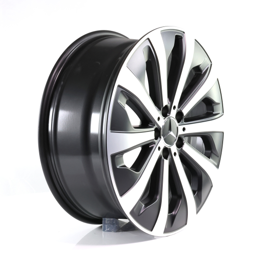 Juego de llantas de 19 pulgadas GLA H247 berlina negro mate original Mercedes-Benz | A2474013100 7X36-H247