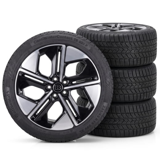 Juego de llantas BRABUS 19 pulgadas Smart ONE #1 HX-11 negro torneado brillante Original Smart | Q44006111009A-K