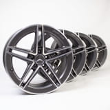 19 Zoll AMG Felgen Satz CLA 45 118 5-Doppelspeichen tantal grau Original Mercedes-Benz