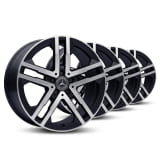 19 Zoll Felgen Satz GLB X247 5-Doppel-Speichen schwarz glanzgedreht Mercedes-Benz