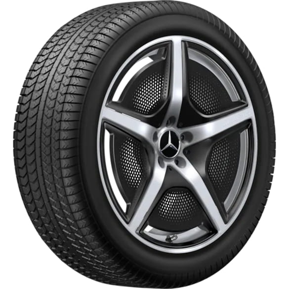 20 inch AMG winterbanden EQE V295 zilver 5-spaaks origineel Mercedes-Benz Pirelli