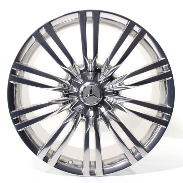 20 inch gesmede velgenset S-Klasse W223/V223 10-dubbele spaken zilver Origineel Mercedes-Benz