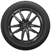 20 inch summer wheels EQS SUV X296 black genuine Mercedes-Benz  | Q440651410050-Set