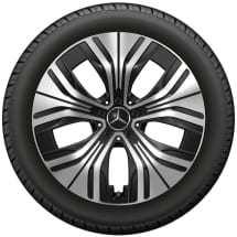 20 inch velgen set EQE SUV X294 5-spaaks zwart zilver | A2944010600 7X23-X294