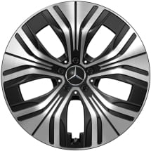 20 inch velgen set EQE SUV X294 5-spaaks zwart zilver | A2944010600 7X23-X294